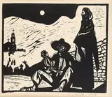 Vincent Hložník, Mexický motív, 1959, drevorez na papieri