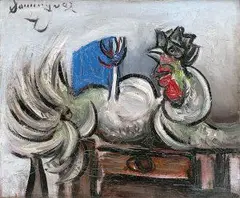 Óscar Domínguez, Galský kohút, 1949, olej na plátne