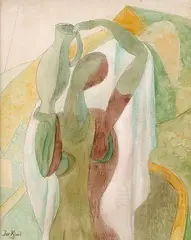 Jaroslav Král, Žena s džbánom, 1937, akvarel, ceruza na papieri