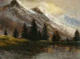 Rieka Poprad v Tatrách by Eugen Szepesi-Kuszka, okolo 1910, olej na kartóne, sold Oct 2005