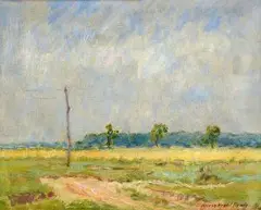 Halász-hradil Elemér, Krajina z okolia Košíc, okolo 1910, olej na plátne
