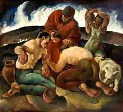 Július Flache, Krst, 1935, olej na plátne