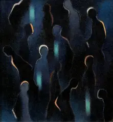 Ester Šimerová-Martinčeková, V noci, 1995-96, olej na plátne