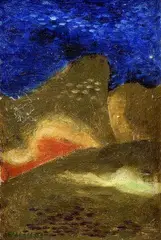 Ervín Semian, Kopec, 1943, olej na kartóne