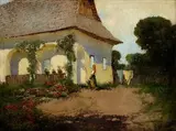 V dedinskej záhradke by László Neogrády, okolo 1935, olej na plátne, sold Oct 2005