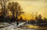 C. Tegerhoft, Zimný večer, 1904, olej na kartóne