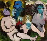Daniel Brunovský, Hostina, 1979, olej na kartóne