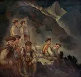 Ľudovít Križan, Drevorubači v Tatrách, 1935, olej na plátne