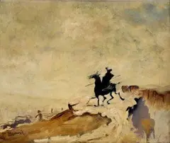 Cyprián Majerník, Don Quijote a Sancho Panza, 1940, olej na plátne