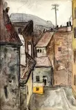 Imrich Weiner Kráľ, Stará Bratislava, 1964, akvarel na papieri