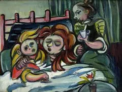 Jacob Bornfriend, Raňajky, 1934, olej na plátne