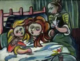 Jacob Bornfriend, Raňajky, 1934, olej na plátne