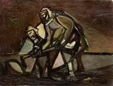 Kopáčky by Vincent Hložník, 1947, olej na plátne, sold Jun 2005