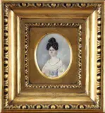 Franz Blessinger, Portrét mladej ženy, 1831, akvarel, gvaš na slonovine