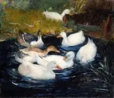 S. Bedlina F., Kačky, 1920, olej na plátne
