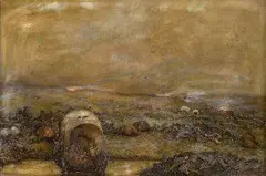 Po bitke by František Horník-Lánský, 1914, olej na kartóne, sold Jun 2005