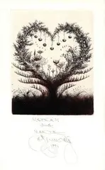 Matkám - Marte by Albín Brunovský, 1990, lept, suchá ihla, akvatinta na ručnom papieri Autorská tlač, sold Jun 2005
