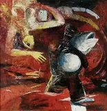 Stanislav Bubán, Jarná svadba, 1986, tempera na papieri