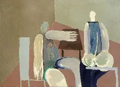 Milan Paštéka, Rozhovor, 1969, olej na plátne