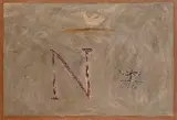 Martin Knut, Ni, z cyklu Skrývačky, 1990, akryl na plátne