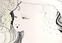 Bez názvu by Erik Binder, 2004, kresba ceruzou, farebnými ceruzami na papieri, sold May 2005