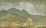 Aurel Kajlich, Krajina od Piešťan, 1950, olej na kartóne