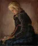 Ľudovít Križan, Portrét plavovlásky, 1939, olej na plátne