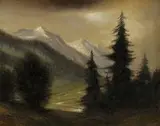 Pohľad na Tatry by Eugen Szepesi-Kuszka, 1910, olej na plátne, sold Mar 2005
