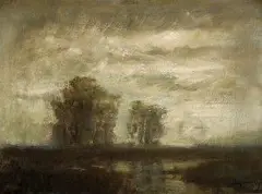 Ladislav Mednyánszky, Nočná krajina, 1890, olej na plátne