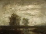 Nočná krajina by Ladislav Mednyánszky, 1890, olej na plátne, sold Mar 2005