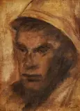 Hlava muža by Ladislav Mednyánszky, 1900, olej na plátne, sold Mar 2005