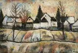 V Čáčove by Janko Alexy, 1945, pastel na papieri, sold Mar 2005
