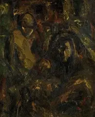 Teodor Tekel, Figurálna kompozícia, 1960, olej na kartóne