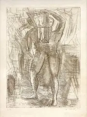 Endre Nemes, Alchymista, 1935, suchá ihla na papieri