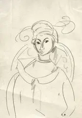 Eugen Nevan, Mladucha, 1947, kresba ceruzou na papieri