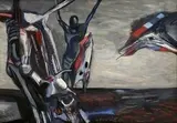Figurálna kompozícia by Vincent Hložník, 1968, tempera na papieri, sold Mar 2005
