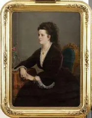 Miklós Barabás, Podobizeň dámy, 1850, olej na plátne