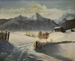 F. Brichta, Zimná krajina, 1948, olej na sololite
