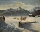 F. Brichta, Zimná krajina, 1948, olej na sololite