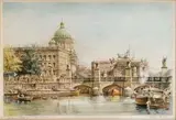 Wolfgang Reitt, Berlín, 1920, kresba perom, tušom, akvarelom na papieri