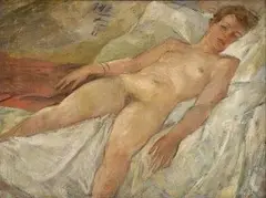 Otto Kopp, Ženský akt, 1930, olej na plátne
