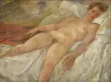 Otto Kopp, Ženský akt, 1930, olej na plátne