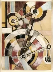František Kupka, Geometrická kompozícia, 1910, akvarel, gvaš na papieri