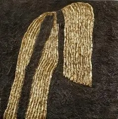 Olbram Zoubek, Sklonená, 1990, olovo, zlátenie