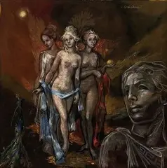 Eva Grešáková, Paridov súd, 1975, pastel na papieri
