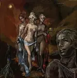 Eva Grešáková, Paridov súd, 1975, pastel na papieri