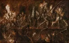 Babylon by Peter Ondreička, 1990, olej na plátne, sold Mar 2005