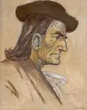 Aurel Kajlich, Starec, 1952, olej na kartóne