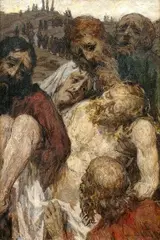 Halász-hradil Elemér, Snímanie z kríža, 1914, olej na plátne