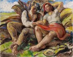 Siesta by Július Flache, 1935, olej na plátne, sold Nov 2004